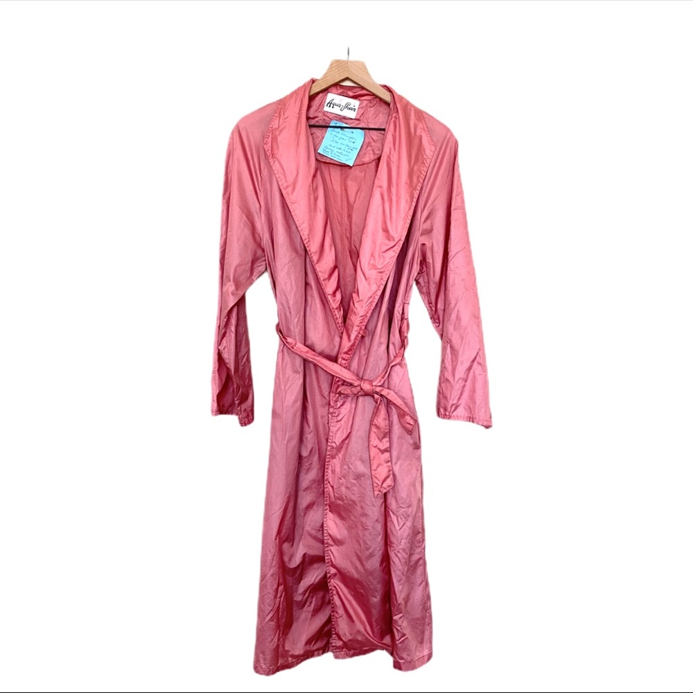 Vintage Aqua-Sheen Pink Rain Coat